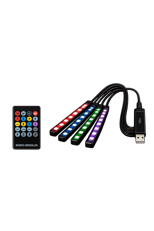 NeonFloor Pro — RGB LED ambient foot lighting with music sync, app control and wireless remote