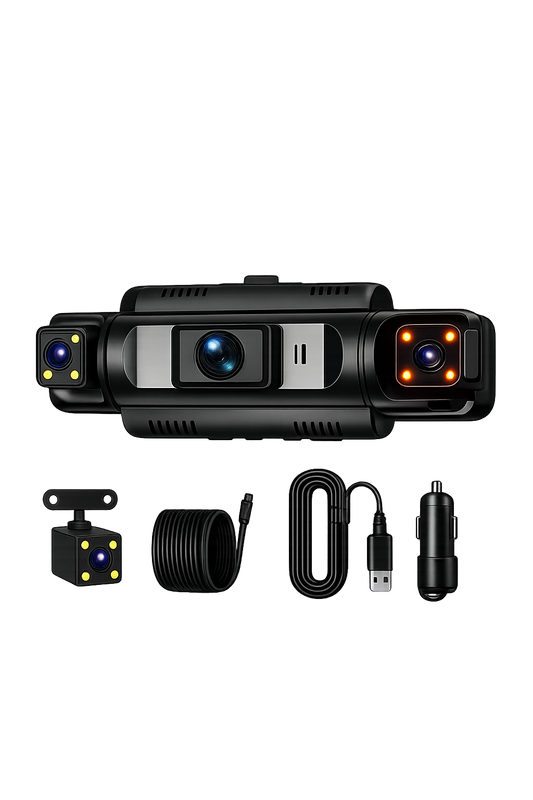 SentinelCam Pro — 4 channel 1080P WiFi dashcam with night vision and full hardwire install kit
