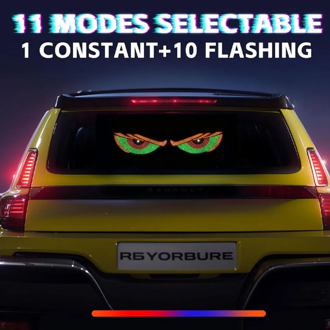 RGB Dynamic Demon Eye Decorative Light Truck Devil'S Eye Light Led Display Decor Pixel Panel Windshield USB 5V Multi-Mode Lamp